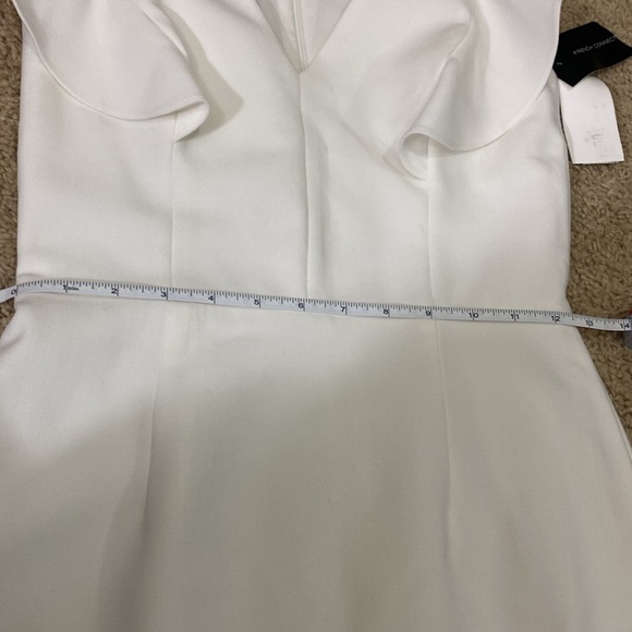 French Connection NWT white ruffle mini cocktail dress size 2 - Picture 5 of 9